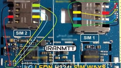 مسیر سیم کارت LG Leon H324t