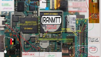 مسیر شارژ و بک لایت Z3 D6633