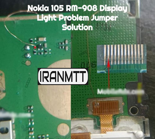 مسیر بک لایت Nokia 105 RM-908