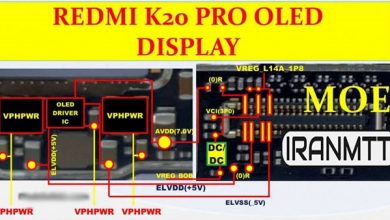 مسیر بک لایت Redmi K20 Pro