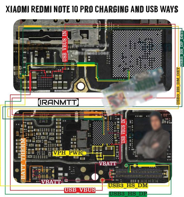 مسیر شارژ Redmi Note 10 Pro