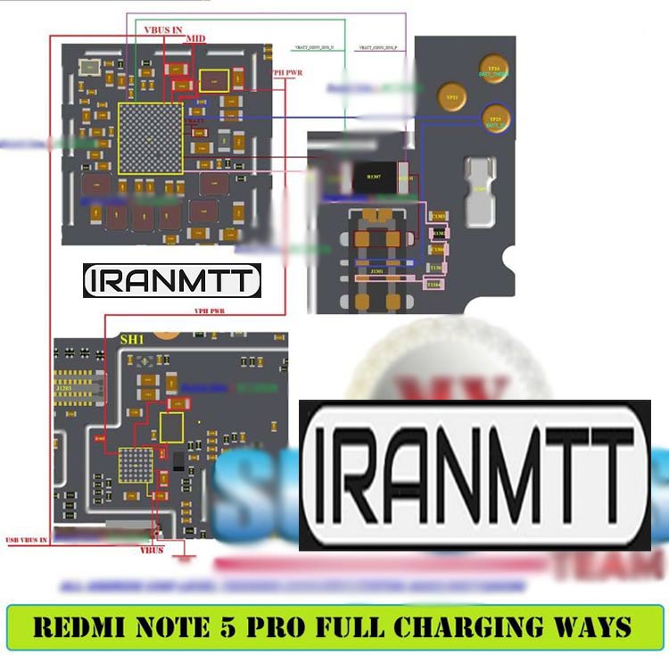 مسیر شارژ Redmi Note 5 Pro