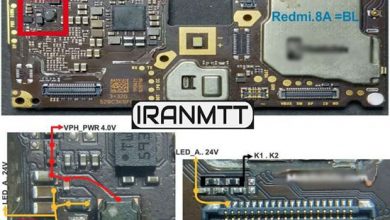مسیر بک لایت Redmi 8A