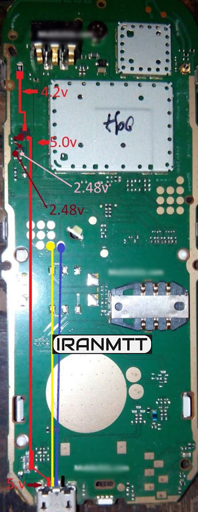 مسیر شارژ و یو اس بی Nokia 105 RM-1134