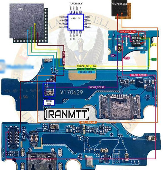 مسیر کلید J7 Prime G610M