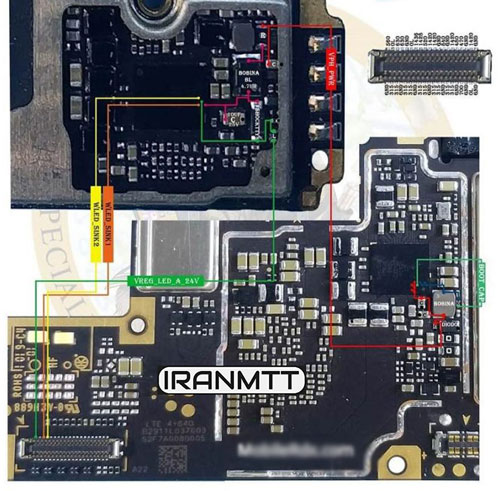 مسیر بک لایت Redmi Note 7