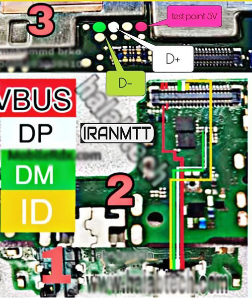 مسیر شارژ Honor 8X JSNL22 charging ways