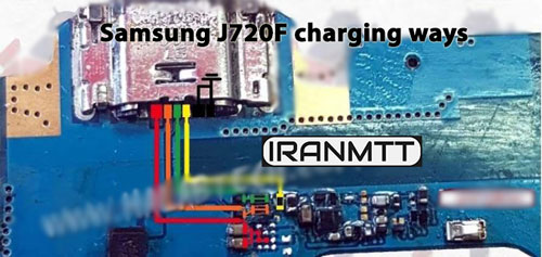 مسیر شارژ Samsung J720F