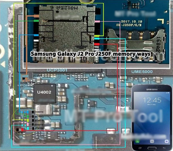 مسیر مموری Samsung J2 Pro