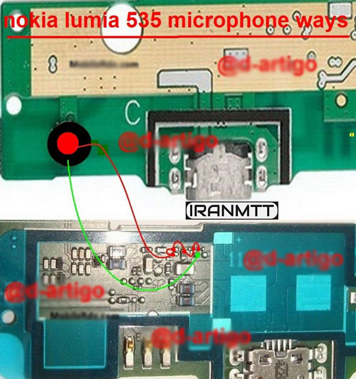 مسیر میکروفن Lumia 535