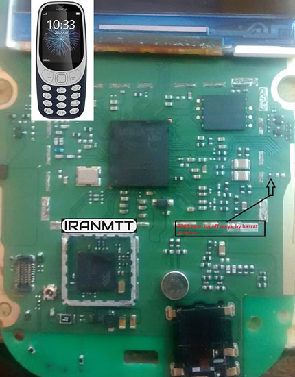 مسیر کلید Nokia 3310 2017