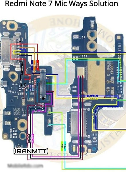 مسیر میکروفن Redmi Note 7