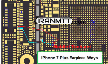 مسیر کپسول گوشی iPhone 7 Plus