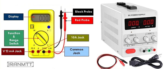 عیب یابی قطعات گوشی با مولتی متر