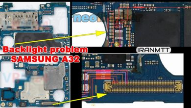 مسیر بک لایت Samsung A32