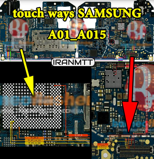مسیر تاچ سامسونگ A01_A015